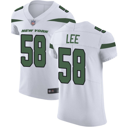 Personalized Jets #58 Darron Lee White Men’s Stitched Football Untouchable Elite Jersey