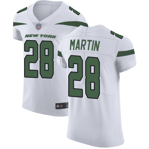 Personalized Jets #28 Curtis Martin White Men’s Stitched Football Untouchable Elite Jersey