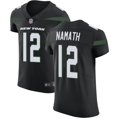 Personalized Jets #12 Joe Namath Black Alternate Men’s Stitched Football Untouchable Elite Jersey