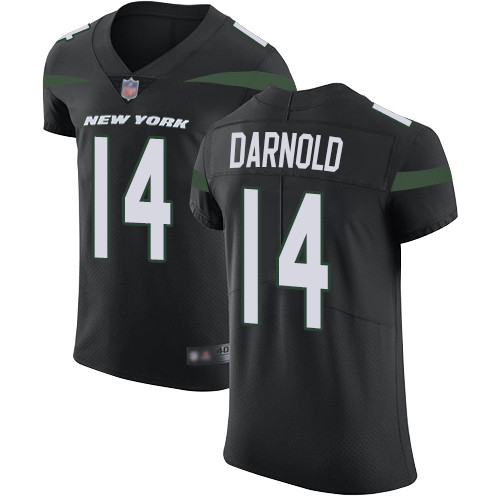 Personalized Jets #14 Sam Darnold Black Alternate Men’s Stitched Football Untouchable Elite Jersey