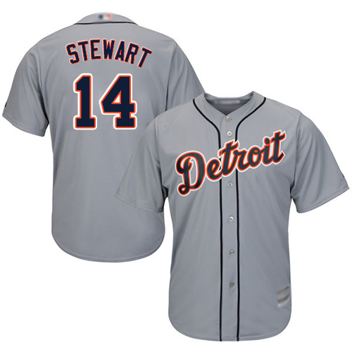 Personalized Tigers #14 Christin Stewart Grey Cool Base Stitched Youth Baseball Jersey