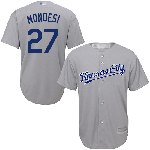 Personalized Royals #27 Raul Mondesi Grey Cool Base Stitched Youth Baseball Jersey