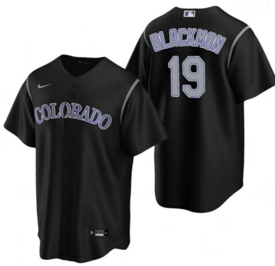 Personalized Youth Charlie Blackmon Colorado Rockies Cool Base jersey Black