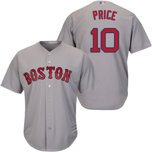Personalized Red Sox #10 David Price Grey Cool Base Stitched Youth Baseball Jersey