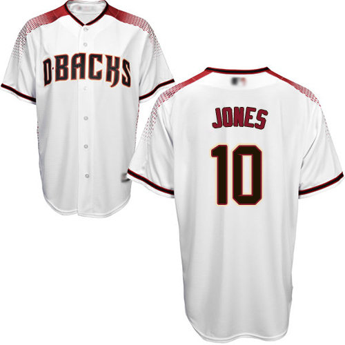 Personalized Diamondbacks #10 Adam Jones White Crimson Home Stitched Youth Baseball Jersey