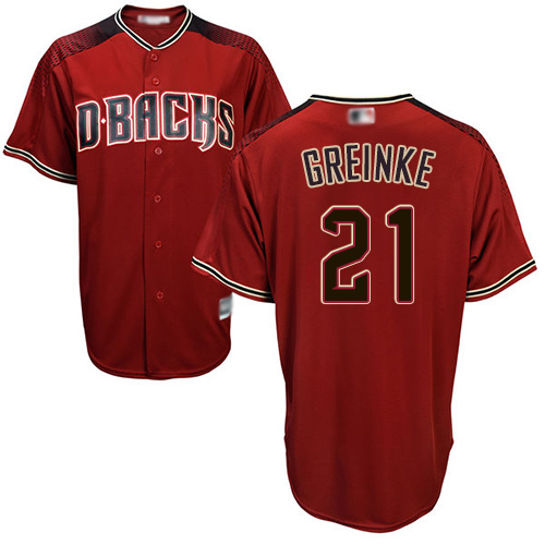 Personalized Diamondbacks #21 Zack Greinke Sedona Red Alternate Stitched Youth Baseball Jersey