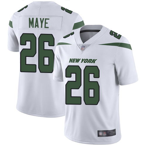 Personalized Jets #26 Marcus Maye White Youth Stitched Football Untouchable Limited Jersey