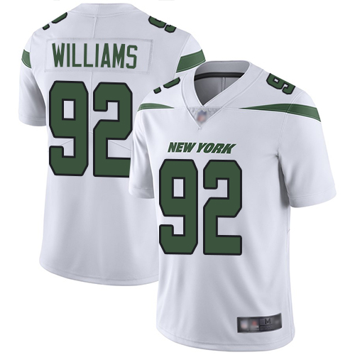 Personalized Jets #92 Leonard Williams White Youth Stitched Football Untouchable Limited Jersey
