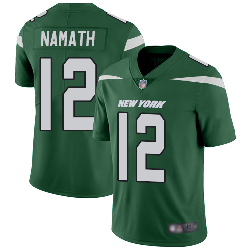 Personalized Jets #12 Joe Namath Green Team Color Youth Stitched Football Untouchable Limited Jersey