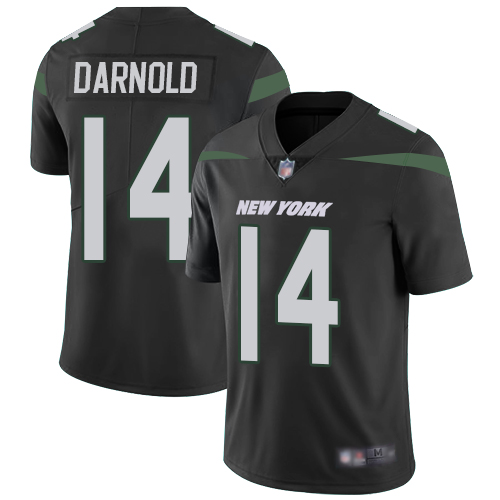 Personalized Jets #14 Sam Darnold Black Alternate Youth Stitched Football Untouchable Limited Jersey