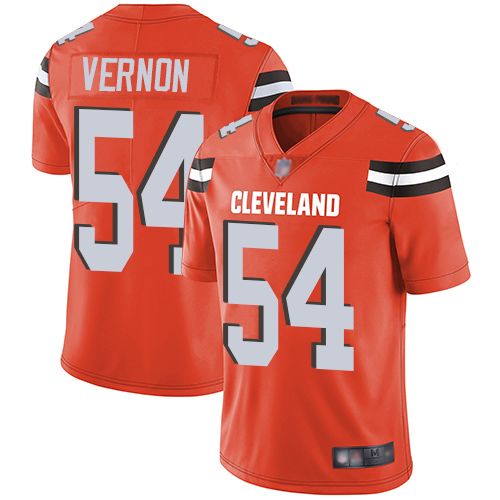 Personalized Browns #54 Olivier Vernon Orange Alternate Youth Stitched Football Untouchable Limited Jersey