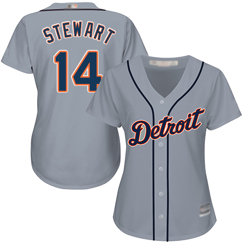 Personalized Tigers #14 Christin Stewart Grey Road Women’s Stitched Baseball Jersey