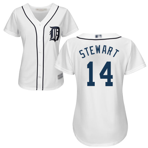 Personalized Tigers #14 Christin Stewart White Home Women’s Stitched Baseball Jersey