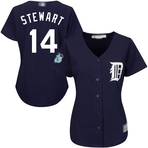 Personalized Tigers #14 Christin Stewart Navy Blue Alternate Women’s Stitched Baseball Jersey