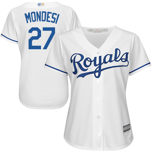 Personalized Royals #27 Raul Mondesi White Home Women’s Stitched Baseball Jersey