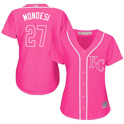 Personalized Royals #27 Raul Mondesi Pink Fashion Women’s Stitched Baseball Jersey