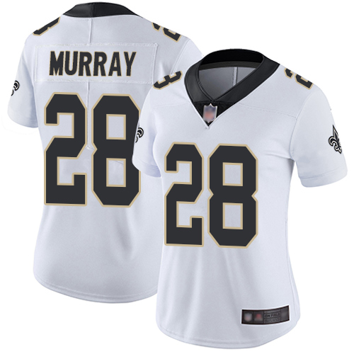 Personalized Saints #28 Latavius Murray White Women’s Stitched Football Untouchable Limited Jersey