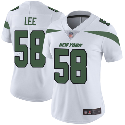Personalized Jets #58 Darron Lee White Women’s Stitched Football Untouchable Limited Jersey