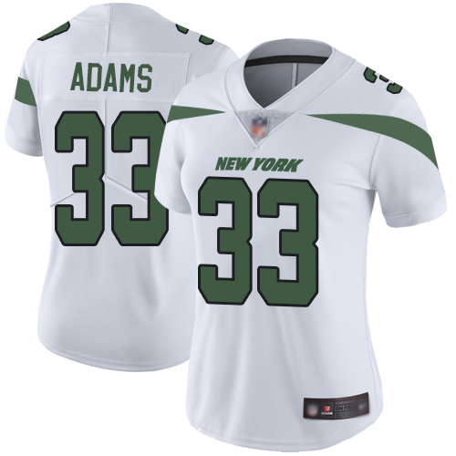Personalized Jets #33 Jamal Adams White Women’s Stitched Football Untouchable Limited Jersey