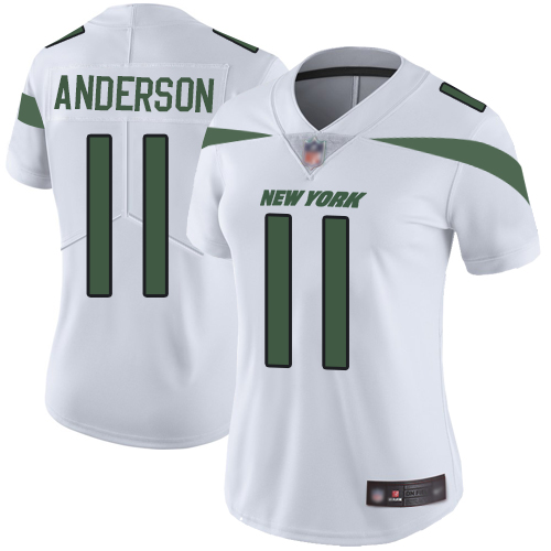 Personalized Jets #11 Robby Anderson White Women’s Stitched Football Untouchable Limited Jersey