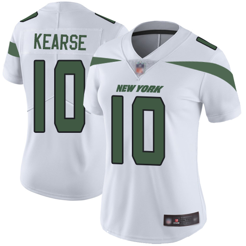Personalized Jets #10 Jermaine Kearse White Women’s Stitched Football Untouchable Limited Jersey