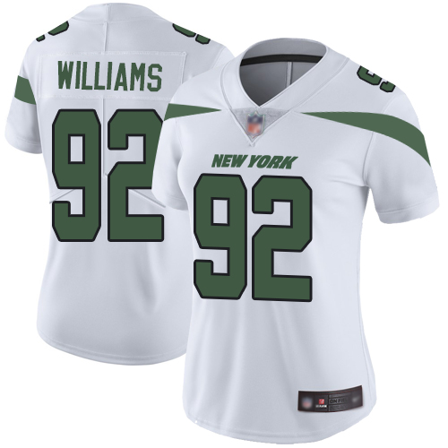 Personalized Jets #92 Leonard Williams White Women’s Stitched Football Untouchable Limited Jersey