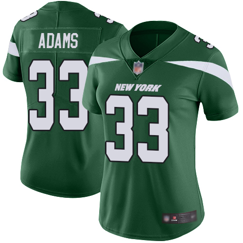 Personalized Jets #33 Jamal Adams Green Team Color Women’s Stitched Football Untouchable Limited Jersey