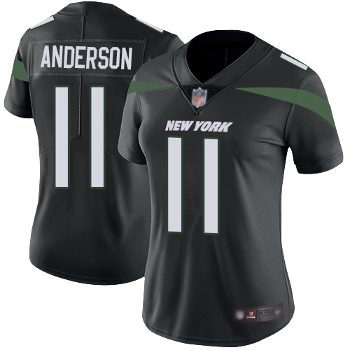 Personalized Jets #11 Robby Anderson Black Alternate Women’s Stitched Football Untouchable Limited Jersey