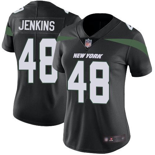 Personalized Jets #48 Jordan Jenkins Black Alternate Women’s Stitched Football Untouchable Limited Jersey