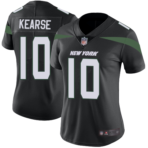 Personalized Jets #10 Jermaine Kearse Black Alternate Women’s Stitched Football Untouchable Limited Jersey