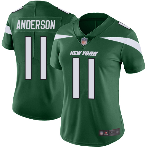Personalized Jets #11 Robby Anderson Green Team Color Women’s Stitched Football Untouchable Limited Jersey