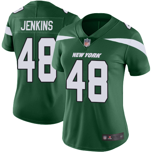 Personalized Jets #48 Jordan Jenkins Green Team Color Women’s Stitched Football Untouchable Limited Jersey