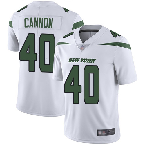 Personalized Jets #40 Trenton Cannon White Men’s Stitched Football Untouchable Limited Jersey