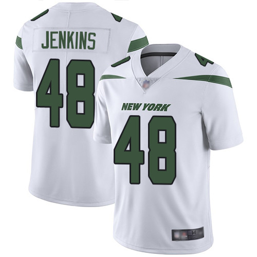 Personalized Jets #48 Jordan Jenkins White Men’s Stitched Football Untouchable Limited Jersey