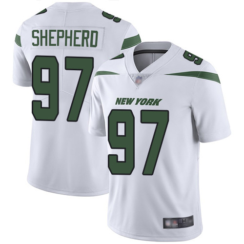 Personalized Jets #97 Nathan Shepherd White Men’s Stitched Football Untouchable Limited Jersey