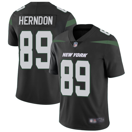 Personalized Jets #89 Chris Herndon Black Alternate Men’s Stitched Football Untouchable Limited Jersey