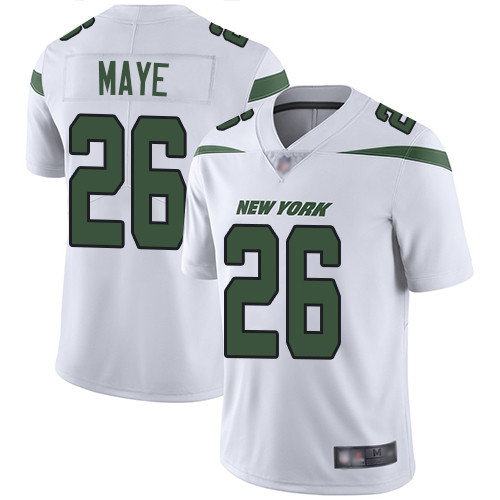 Personalized Jets #26 Marcus Maye White Men’s Stitched Football Untouchable Limited Jersey