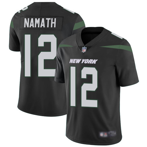Personalized Jets #12 Joe Namath Black Alternate Men’s Stitched Football Untouchable Limited Jersey