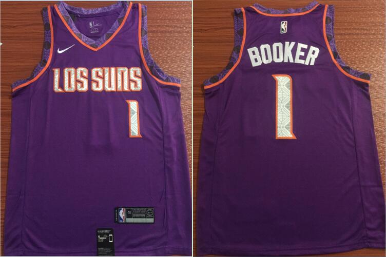 Personalized Suns 1 Devin Booker Purple City Edition Swingman Jersey