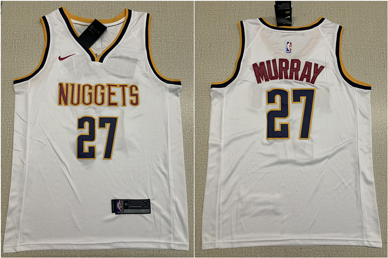 Personalized Nuggets 27 Jamal Murray White Swingman Jersey