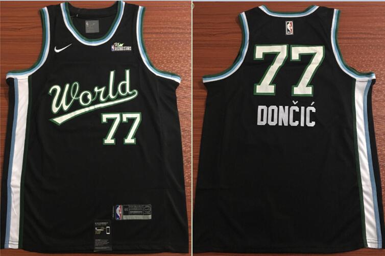 Personalized Mavericks 77 Luka Doncic Black 2019 NBA All Star Game Jordan Brand Swingman Jersey