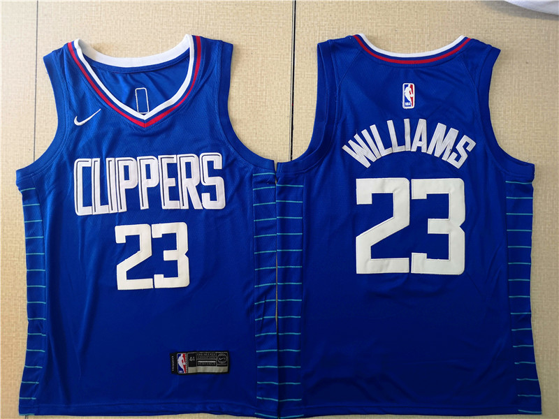 Personalized Clippers 23 Lou Williams Blue Swingman Jersey