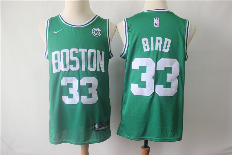 Personalized Celtics 33 Larry Bird Green Swingman Jersey