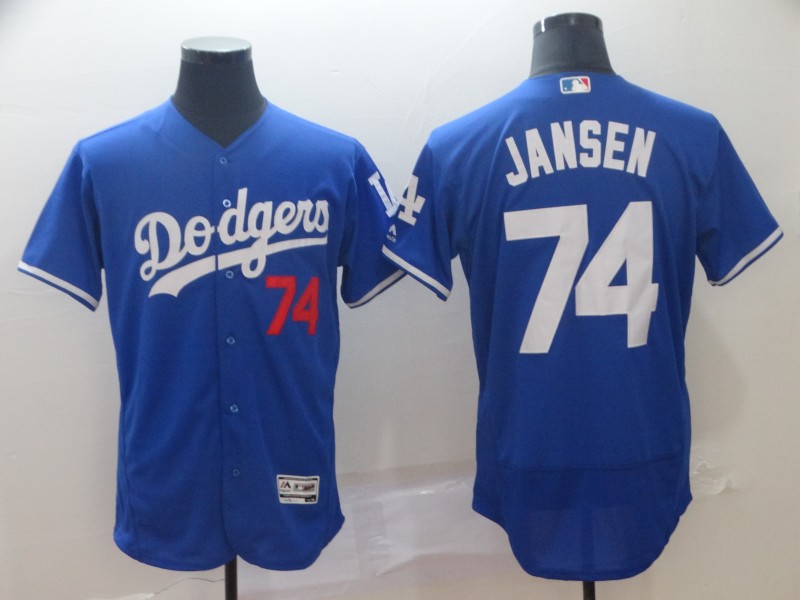Personalized Dodgers 74 Kenley Jansen Royal Flexbase Jersey