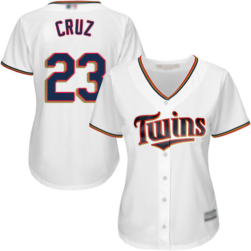 Personalized Twins #23 Nelson Cruz White Home Women’s Stitched Baseball Jersey