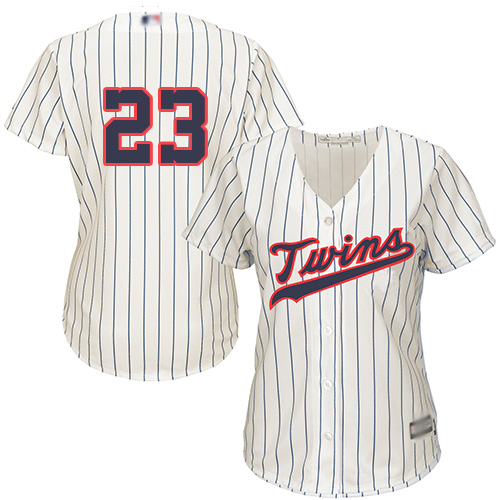 Personalized Twins #23 Nelson Cruz Cream Strip Alternate Women’s Stitched Baseball Jersey