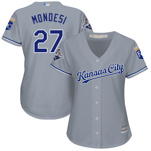 Personalized Royals #27 Raul Mondesi Grey Road Women’s Stitched Baseball Jersey