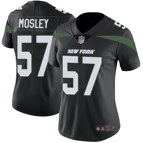 Personalized Jets #57 C.J. Mosley Black Alternate Women’s Stitched Football Untouchable Limited Jersey