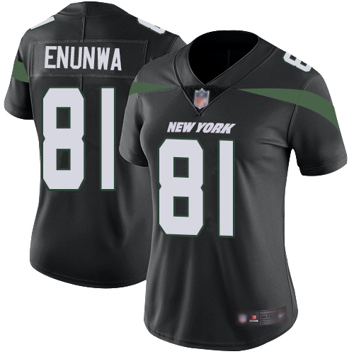 Personalized Jets #81 Quincy Enunwa Black Alternate Women’s Stitched Football Untouchable Limited Jersey