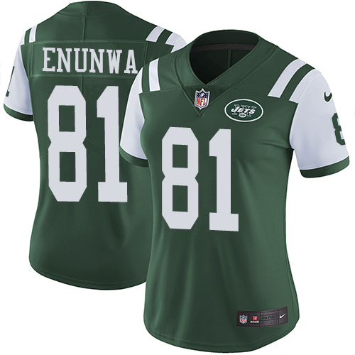 Personalized Jets #81 Quincy Enunwa Green Team Color Women’s Stitched Football Untouchable Limited Jersey